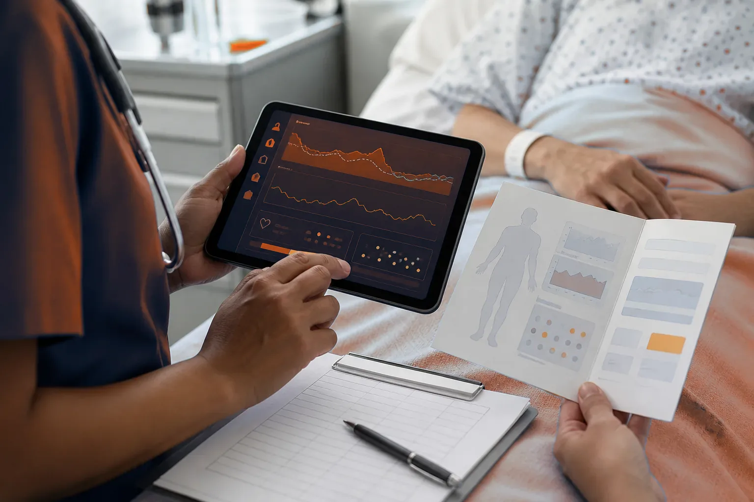 Evidence detail of patients and clinicians work from one connected service