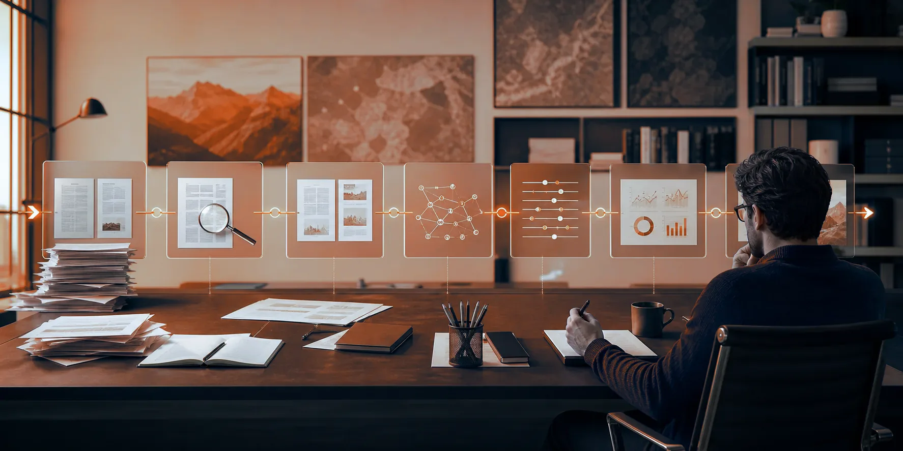 A replayable research trail turns review into a controlled process