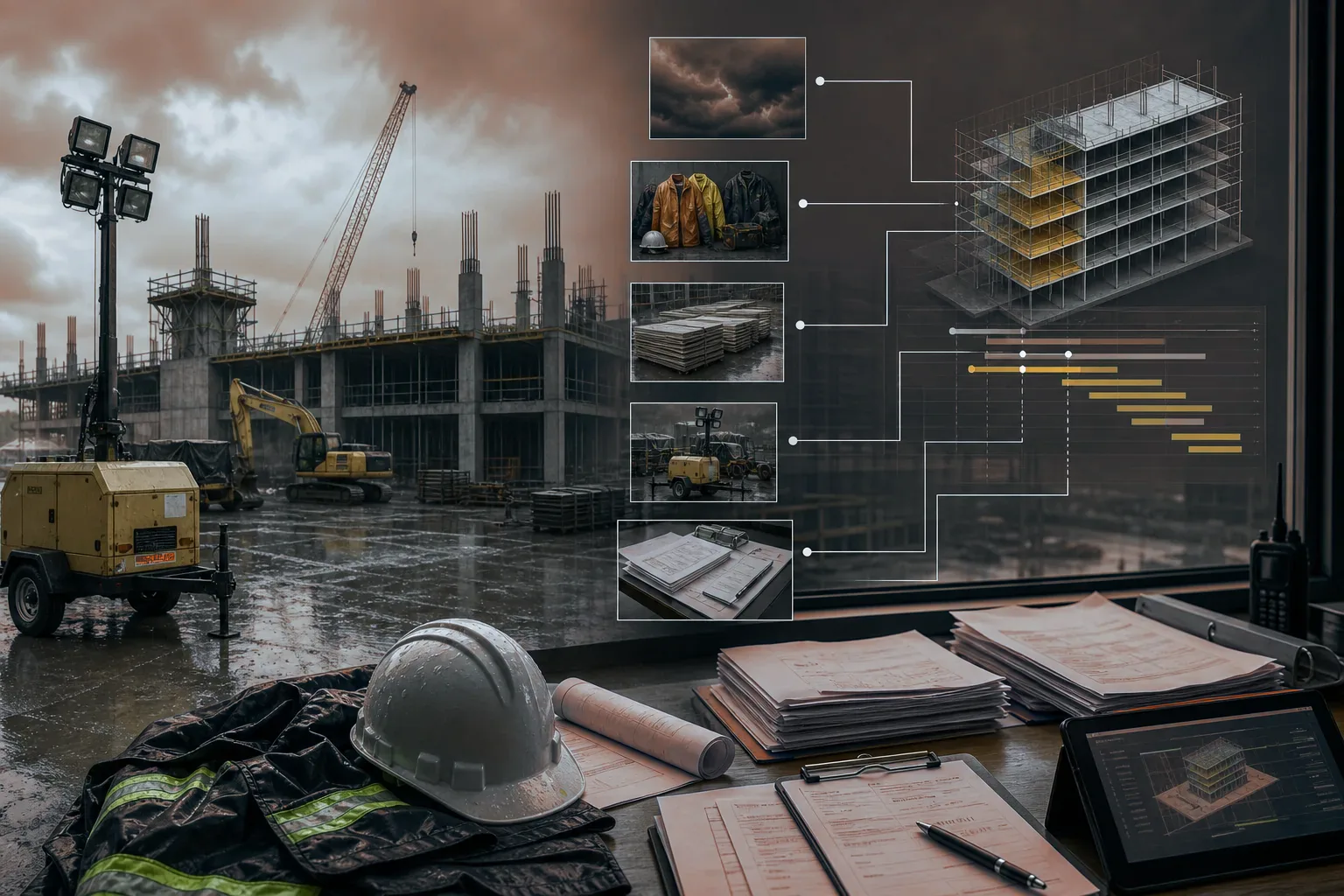 A weather delay becomes visible cost before it becomes a revenue leak